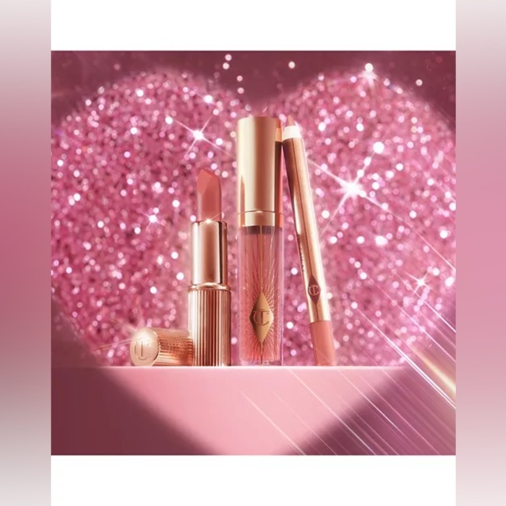 Charlotte Tilbury Pillow Talk Iconic 3 Piece Mini Lip Kit | NEW IN BOX